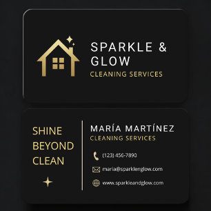 Hausreinigungsdienst Black Gold Professional Visitenkarte