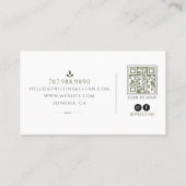 Hausreinigungsdienst QR Code Visitenkarte (Rückseite)