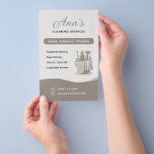 Hausreinigungsdienste Neutral Beige Flyer (Handgriff)