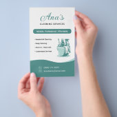 Hausreinigungsdienste Teal Flyer (Handgriff)