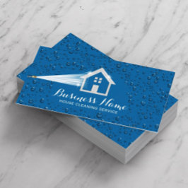Hausreinigungsdruck waschen Blau Reinigung Visitenkarte