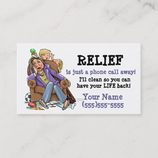 Hausreinigungsgeschäft card_2 visitenkarte (Vorderseite)