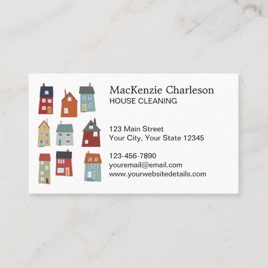 Hausreinigungskarte Visitenkarte (Vorderseite)