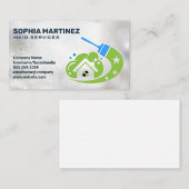 Hausreinigungsraum-Logo Visitenkarte (Vorne/Hinten)