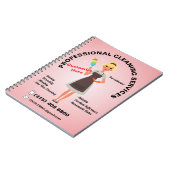 Hausreinigungsservice Maid Janitorial Lady Notizblock (Linke Seite)