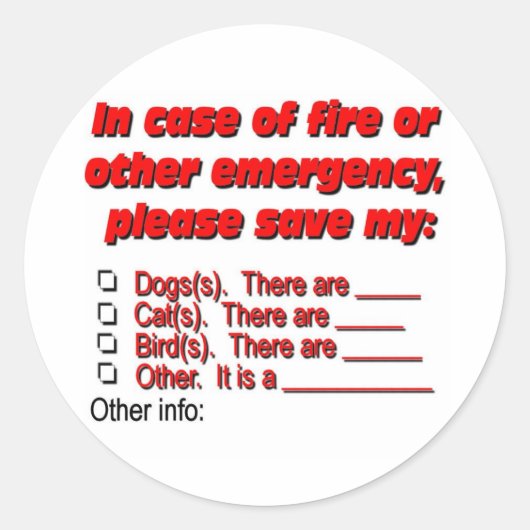 Hausrettung Runder Aufkleber (Vorderseite)