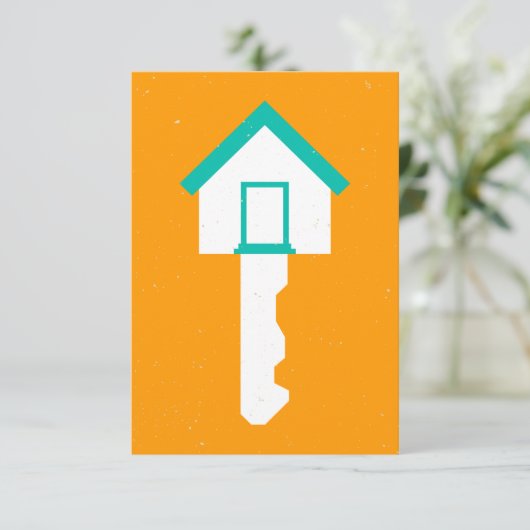 Hausschlüssel Einladung (Stehend Vorderseite)