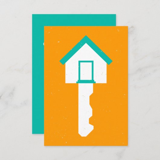 Hausschlüssel Einladung (Vorne/Hinten)