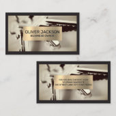 Hausschlüssel | Gold-Metallrahmen Visitenkarte (Vorne/Hinten)