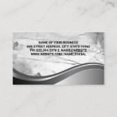 Hausschlüssel-Logo | Marmorstone-Visitenkarte Visitenkarte (Rückseite)