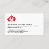 Hausschlüssel und Hammer-Logo Visitenkarte (Rückseite)