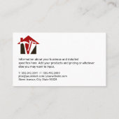 Hausschlüssel und Hammersäge | Reparatur Visitenkarte (Rückseite)