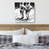 Hausschuhe aus schwarzem und weißem Ballet, gestep Leinwanddruck (Insitu (Schlafzimmer))