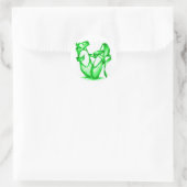 Hausschuhe für das grüne Ballett Runder Aufkleber (Tasche)