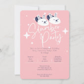 Hausschuhe Slumber Party Sleepover Geburtstag Einladung (Vorderseite)