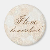 Hausschule für braune Blume Magnet (Vorne)