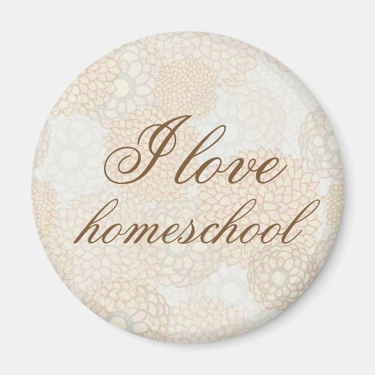 Hausschule für braune Blume Magnet (Vorne)