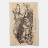 Hausschweine aus dem 19. Jahrhundert Geschirrtuch (Vertikal)