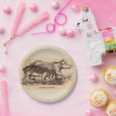 Hausschweine aus dem 19. Jahrhundert Pappteller (Party)