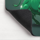 Hausse Grün Chrom Finanzgrafik Mousepad (Ecke)