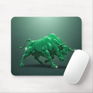 Hausse Grün Chrom Finanzgrafik Mousepad