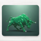 Hausse Grün Chrom Finanzgrafik Mousepad (Vorne)