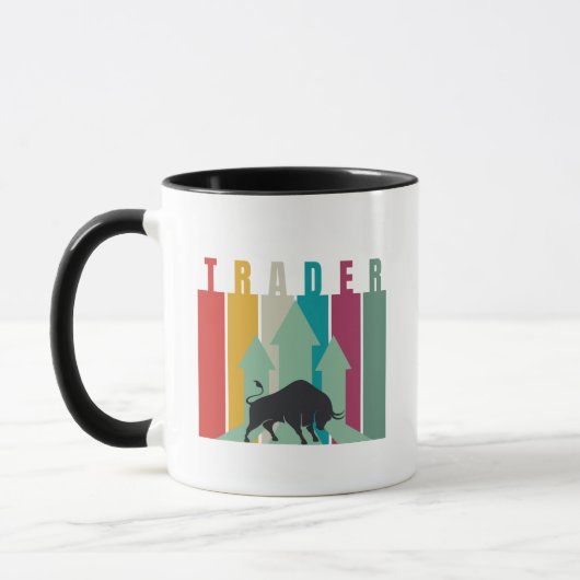 Hausse-Markt-Händler | Einfaches Design  Tasse (Links)