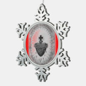 Haussegenverzierung Schneeflocken Zinn-Ornament (Rechts)