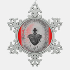 Haussegenverzierung Schneeflocken Zinn-Ornament