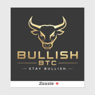 Haussier auf btc aufkleber
