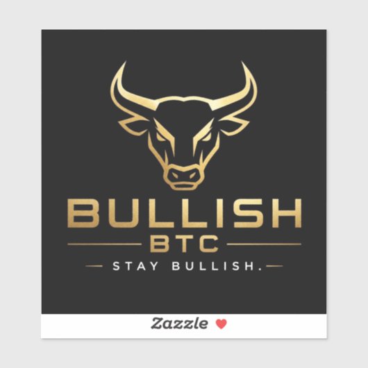 Haussier auf btc aufkleber (Blatt)