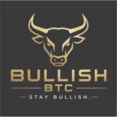Haussier auf btc aufkleber (Vorderseite)
