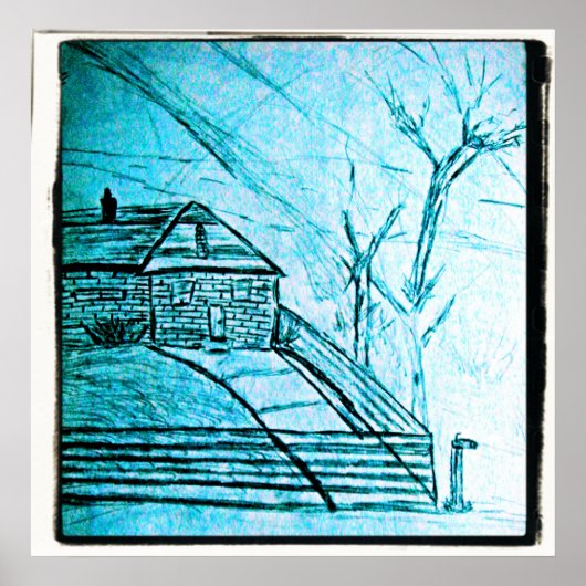 Hausskizze Poster (Vorne)