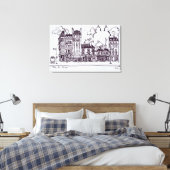 Haussmann Architecture | Rue de Sevres Leinwanddruck (Insitu (Schlafzimmer))