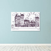 Haussmann Architecture | Rue de Sevres Leinwanddruck (Insitu (Holzboden))