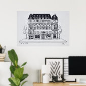 Haussmann Architecture | Rue du Louvre, Paris Poster (Heimbüro)