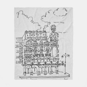 Haussmann-Gebäude  Rue de Rennes, Paris Fleecedecke