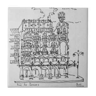 Haussmann-Gebäude Rue de Rennes, Paris Fliese