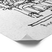 Haussmann Gebäude | Rue de Rennes, Paris Poster (Ecke)