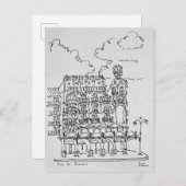 Haussmann Gebäude | Rue de Rennes, Paris Postkarte (Vorne/Hinten)