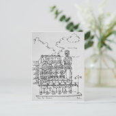 Haussmann Gebäude | Rue de Rennes, Paris Postkarte (Stehend Vorderseite)