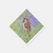 Haussperling Serviette (Ecke)