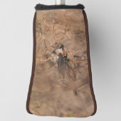 Haussperlinge in einem Frühlingsbusch Vogelbeobach Golf Headcover (Rotieren 90)