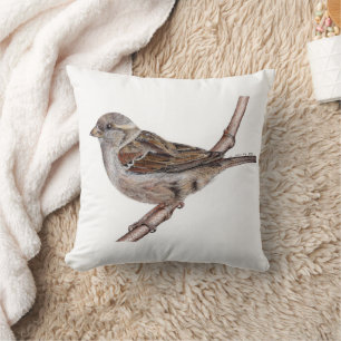 Hausspinnvogel (Passer Domesticus) Pillow Kissen