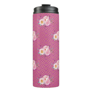 Hausstands-Geschenk Wasserfarbe Florale Papierplat Thermosbecher