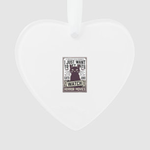 Haust Katzen schauen sich Horrorfilme an Vintage K Ornament