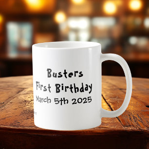 Haustier 1. Geburtstag Foto PERSONALISIEREN Kaffeetasse