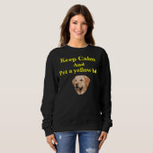 Haustier A Gelbe Labrador 2 Sweatshirt (Vorne ganz)