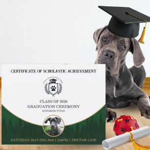 Haustier-Abschlusszeugnis Hundetraining-Diplom