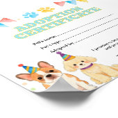 Haustier Adoption Farbzertifikat Poster (Ecke)